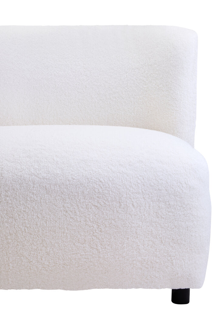 Montreal Ivory Boucle Effect Armless Lounge Chair