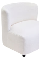 Montreal Ivory Boucle Effect Armless Lounge Chair