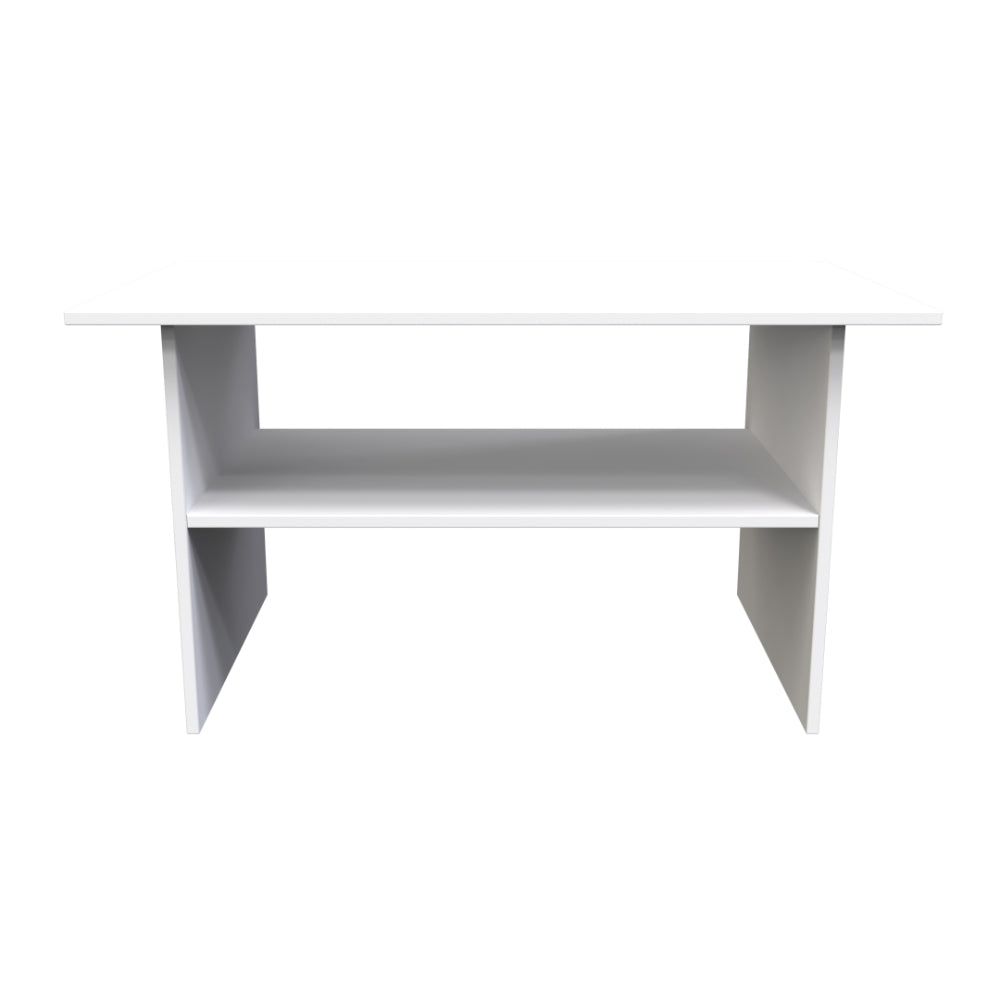 Wellington Ready Assembled Coffee Table White Gloss & White