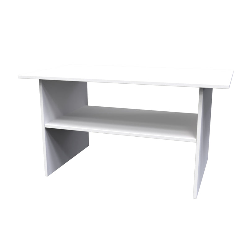 Wellington Ready Assembled Coffee Table  - White Matt & White