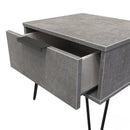 Haiti Ready Assembled Bedside Table with 1 Drawer  - Pewter