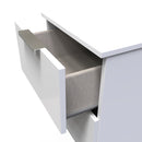 Paris Ready Assembled Bedside Table with 2 Drawers  - White Matt