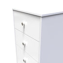 Porto Ready Assembled Tallboy Chest of Drawers with 5 Drawers  - White Matt