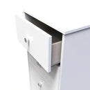 Porto Ready Assembled Tallboy Chest of Drawers with 5 Drawers  - White Matt