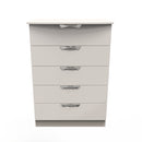 Cairo Ready Assembled Chest of Drawers with 5 Drawers  - Kashmir Gloss & Kashmir
