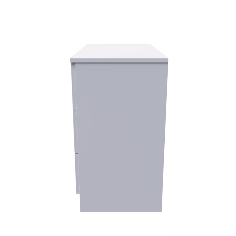 Paris Ready Assembled Chest of Drawers with 3 Drawers  - White Matt