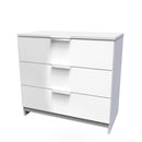 Paris Ready Assembled Chest of Drawers with 3 Drawers  - White Matt