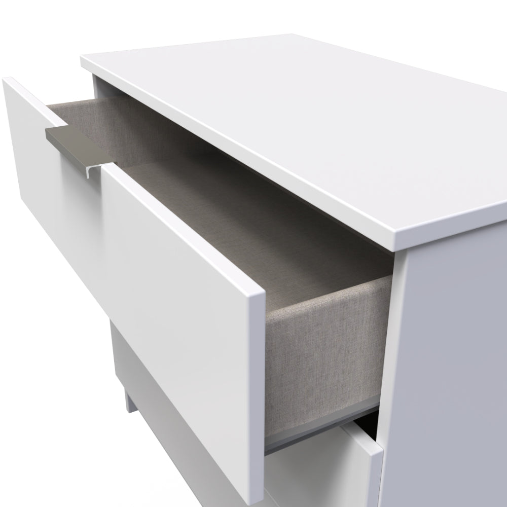 Paris Ready Assembled Chest of Drawers with 3 Drawers - White Matt