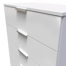 Paris Ready Assembled Chest of Drawers with 5 Drawers  - White Matt