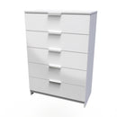 Paris Ready Assembled Chest of Drawers with 5 Drawers  - White Matt