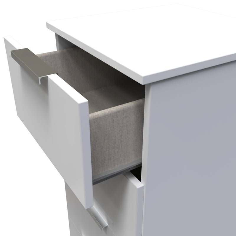 Paris Ready Assembled Tallboy Chest of Drawers with 5 Drawers  - White Matt