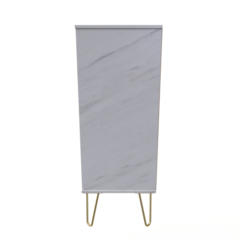 Harare Ready Assembled Chest of Drawers with 5 Drawers  - Marble