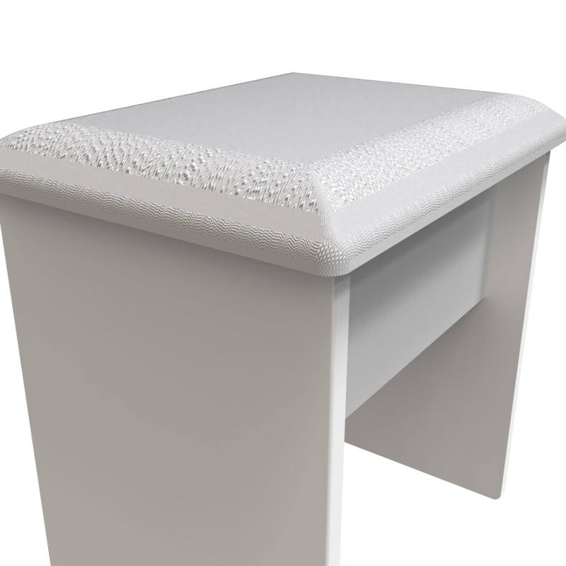 Cairo Ready Assembled Dressing Table Stool  - White