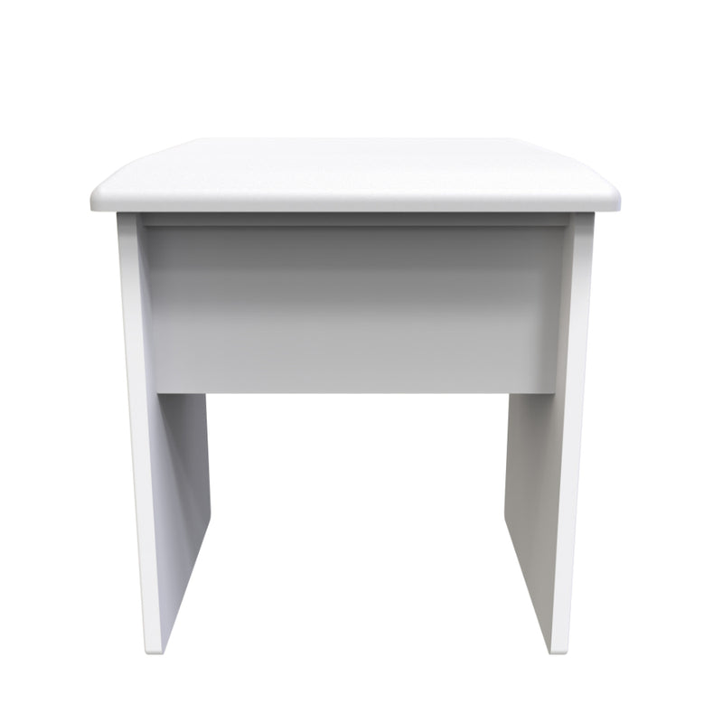 Cairo Ready Assembled Dressing Table Stool  - White