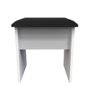Wellington Ready Assembled Dressing Table Stool  - Black Matt & White