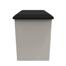 Wellington Ready Assembled Dressing Table Stool  - Black Matt & White