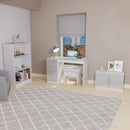 Copenhagen Ready Assembled Dressing Table  - Grey Matt & White