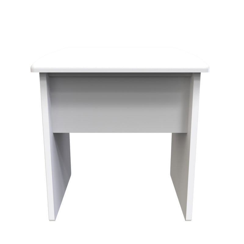 Helsinki Ready Assembled Dressing Table Stool  - White Matt