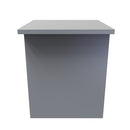 Paris Ready Assembled Lamp Table  - Uniform Gloss & Dusk Grey