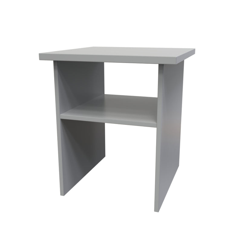 Paris Ready Assembled Lamp Table  - Uniform Gloss & Dusk Grey