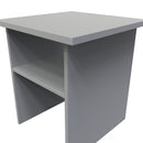 Paris Ready Assembled Lamp Table  - Uniform Gloss & Dusk Grey