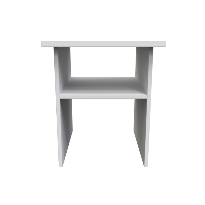 Wellington Ready Assembled Lamp Table  - White Gloss & White