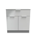 Paris Ready Assembled Sideboard with 1 Drawer & 2 Doors  - Uniform Matt & Dusk Grey
