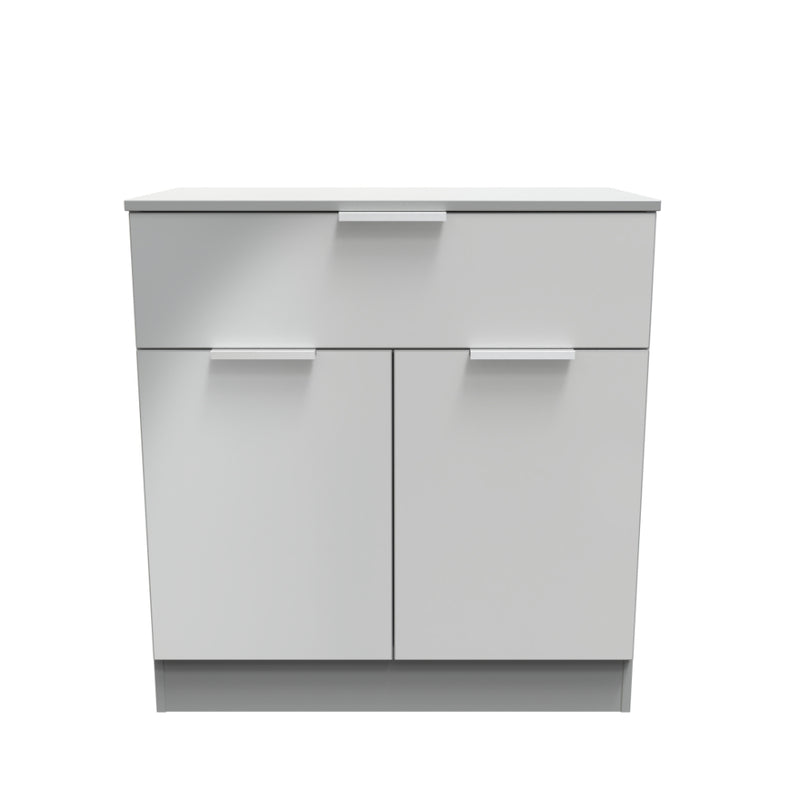 Paris Ready Assembled Sideboard with 1 Drawer & 2 Doors  - Uniform Gloss & Dusk Grey