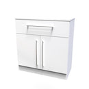 Wellington Ready Assembled Sideboard with 1 Drawer & 2 Doors  - White Matt & White
