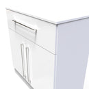 Wellington Ready Assembled Sideboard with 1 Drawer & 2 Doors  - White Matt & White