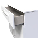 Wellington Ready Assembled Sideboard with 1 Drawer & 2 Doors  - White Matt & White