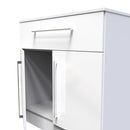 Wellington Ready Assembled Sideboard with 1 Drawer & 2 Doors  - White Matt & White