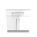 Wellington Ready Assembled Sideboard with 1 Drawer & 2 Doors  - White Matt & White