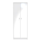 Porto Ready Assembled Wardrobe with 2 Doors  - White Matt