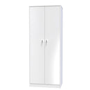 Porto Ready Assembled Wardrobe with 2 Doors  - White Matt