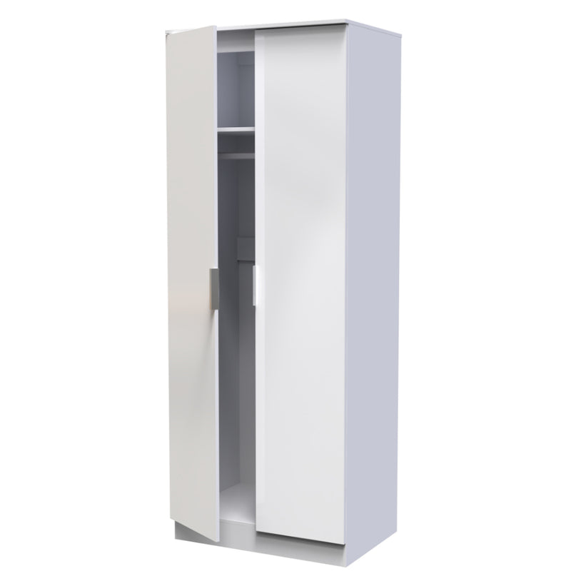 Paris Ready Assembled Wardrobe with 2 Doors  - White Matt