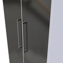 Wellington Ready Assembled Wardrobe with 2 Doors  - Black Matt & White