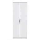 Helsinki Ready Assembled Wardrobe with 2 Doors  - White Matt
