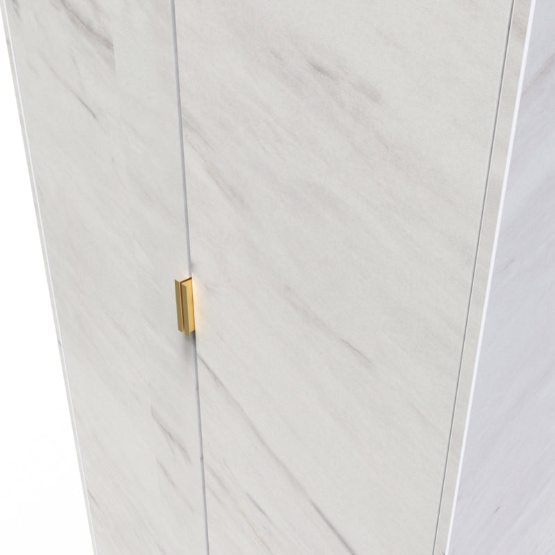 Harare Ready Assembled Wardrobe with 2 Doors  - Marble