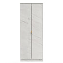 Harare Ready Assembled Wardrobe with 2 Doors  - Marble