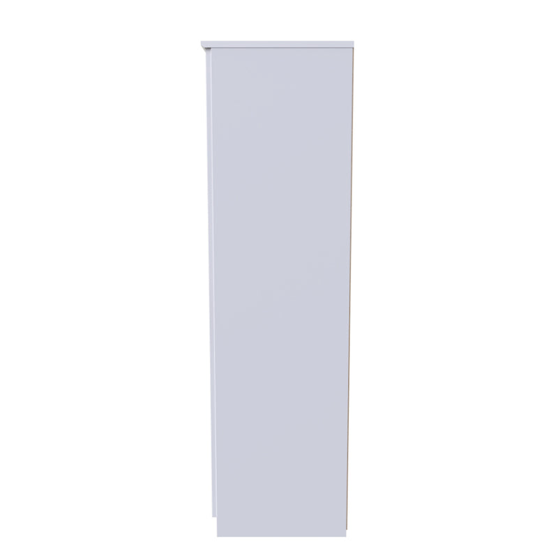 Cairo Ready Assembled Wardrobe with 2 Doors  - White Gloss & White