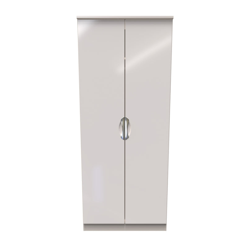 Cairo Ready Assembled Wardrobe with 2 Doors  - Kashmir Gloss & Kashmir