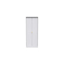Glitz Ready Assembled Wardrobe with 2 Doors  - White Matt & White