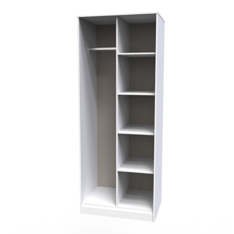 Havana Ready Assembled Open Wardrobe  - White Matt