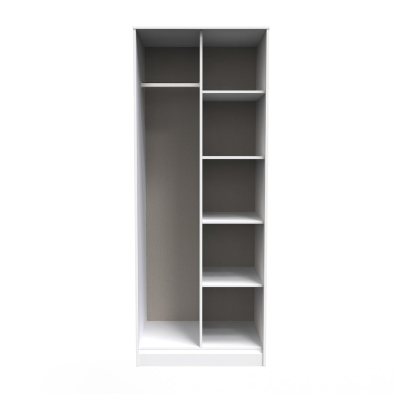 Havana Ready Assembled Open Wardrobe  - White Matt