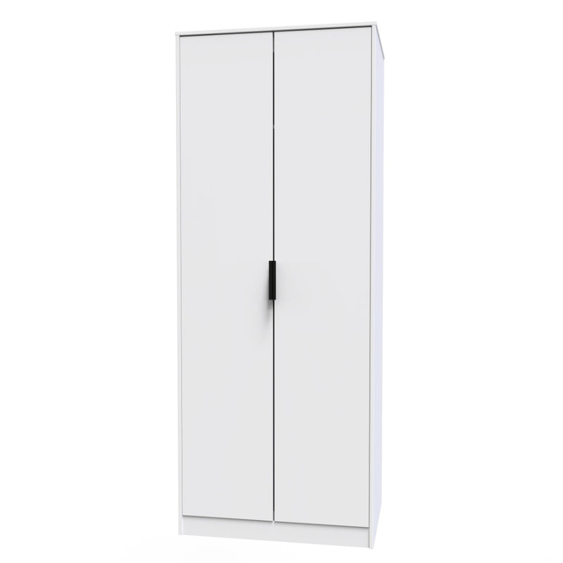 Havana Ready Assembled Wardrobe with 2 Doors  - White Matt