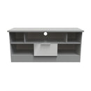 Paris Ready Assembled TV Unit with 1 Drawer  - Uniform Matt Dusk Grey