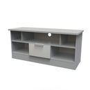 Paris Ready Assembled TV Unit with 1 Drawer  - Uniform Matt Dusk Grey