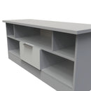 Paris Ready Assembled TV Unit with 1 Drawer  - Uniform Matt Dusk Grey