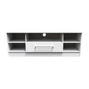 Wellington Ready Assembled TV Unit with 1 Drawer Wide  - White Matt & White